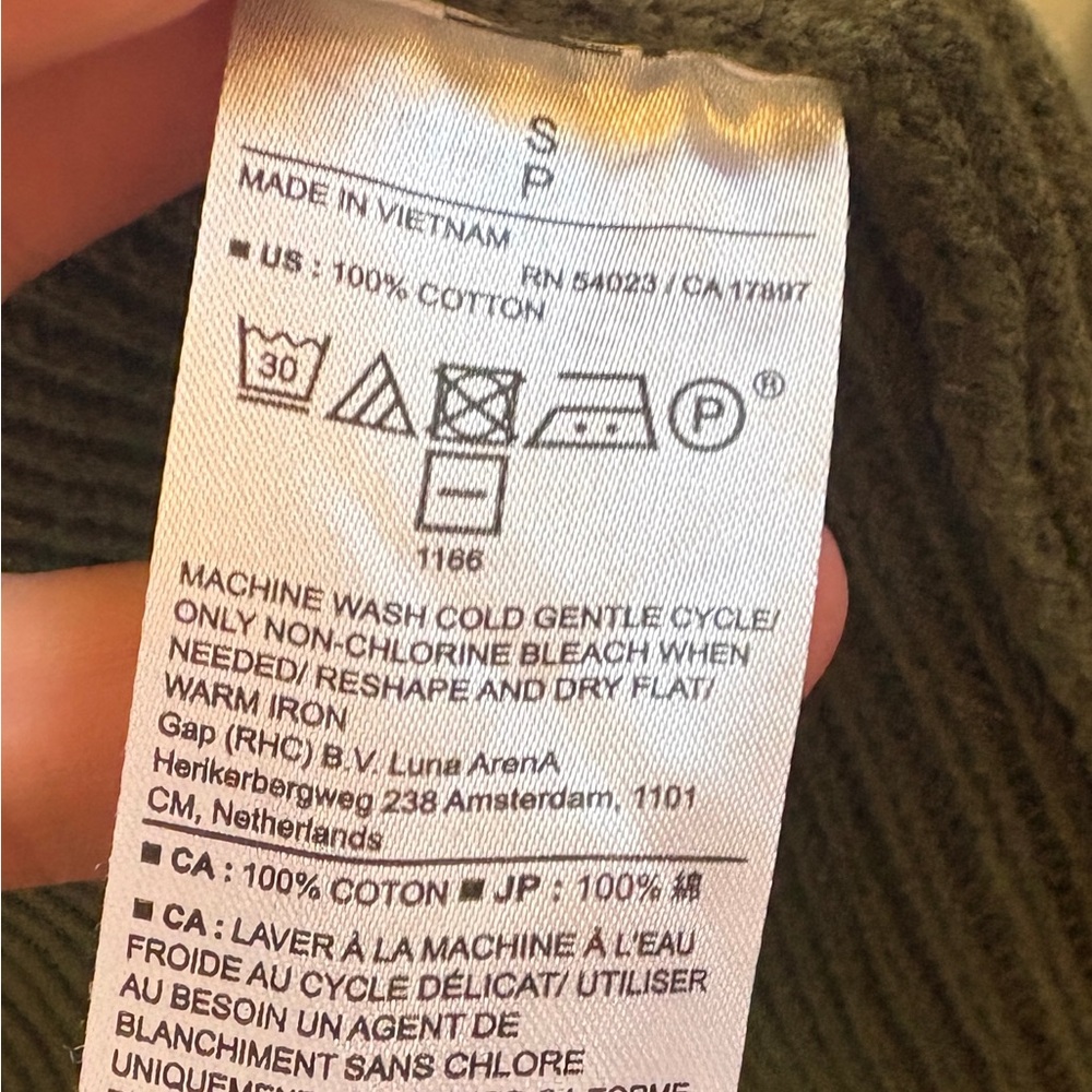 Banana republic, long dark green cotton cardigan - Picture 5 of 5